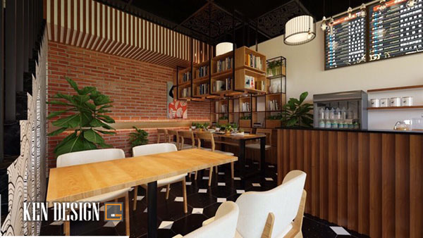 Thiết kế quán trà sữa goky